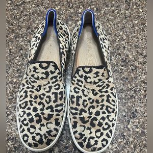 Rothys The Sneaker Limited Edition Camo Cat Leopard Slip On Sneakers size 9.5